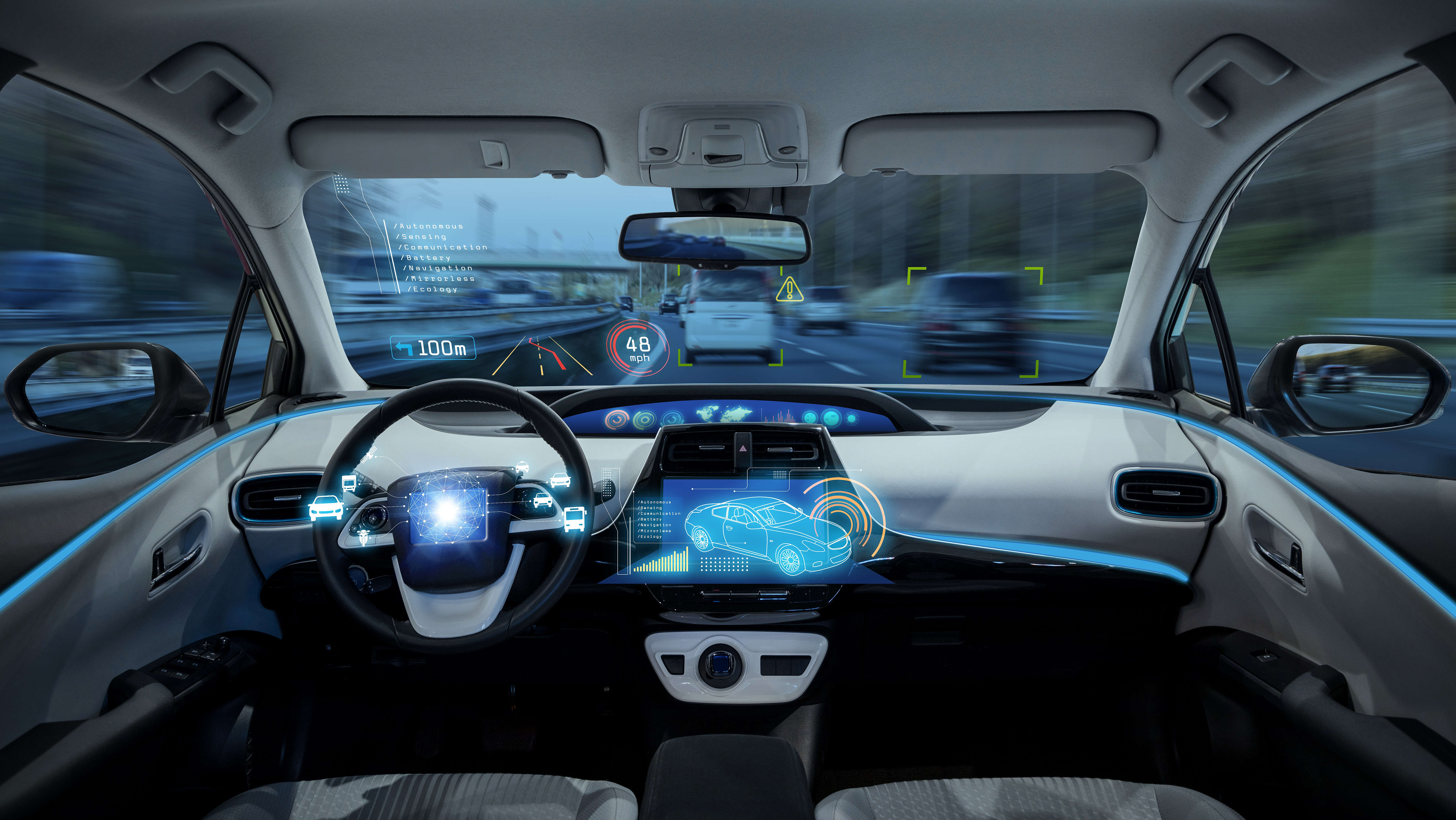 Autonomous vehicle self driving with graphical user interface