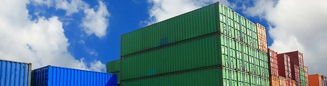 Colourful containers
